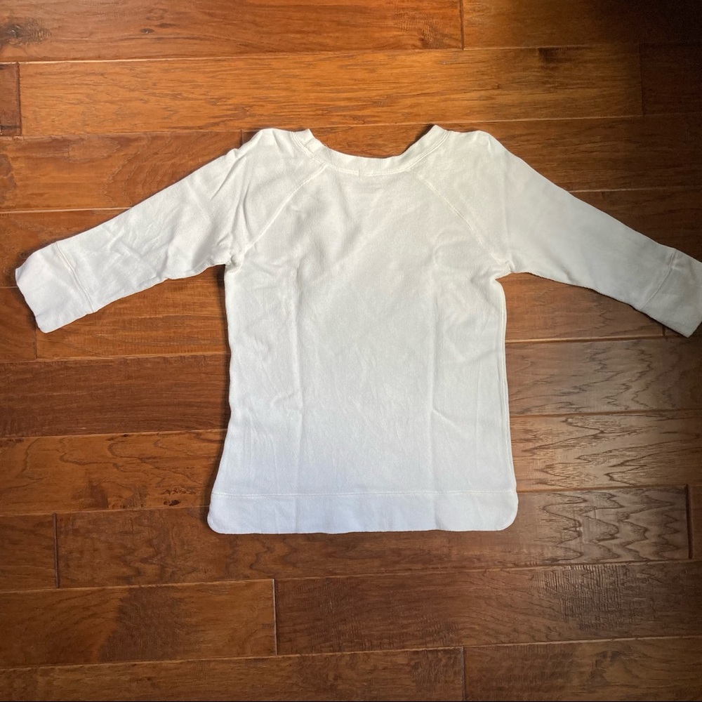 J Crew 3/4 Sleeve Varsity Sweatshirt